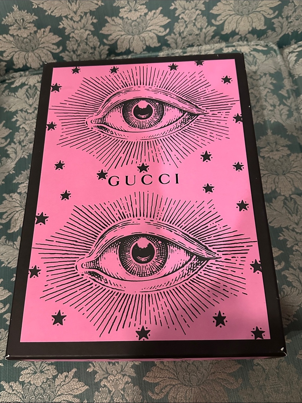 Gucci Black and Hot Pink Eye Motif Box